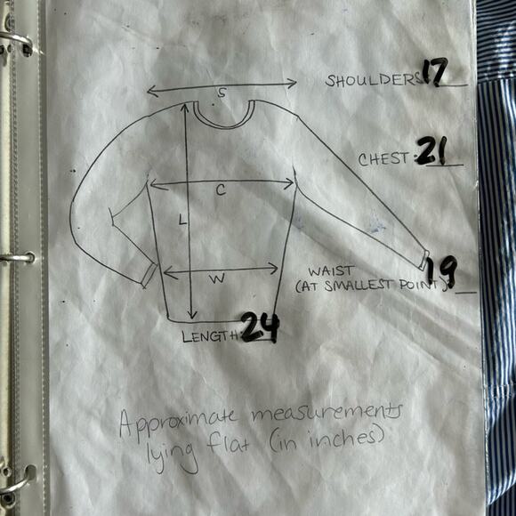 Theory blue striped cotton tie front short sleeve blouse top size medium button - Picture 10 of 10